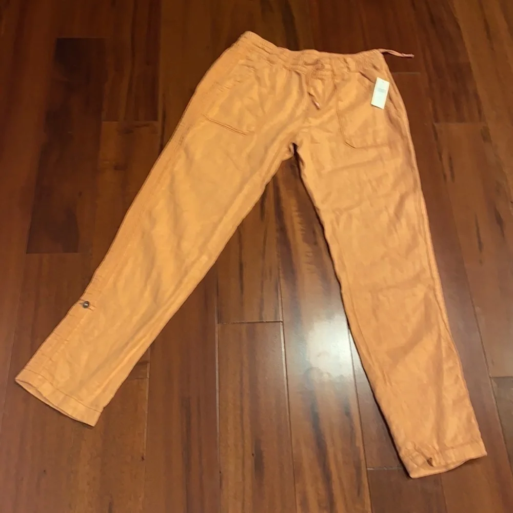 Anthropologie Hei Hei Coral Sight Seer linen cargo pants